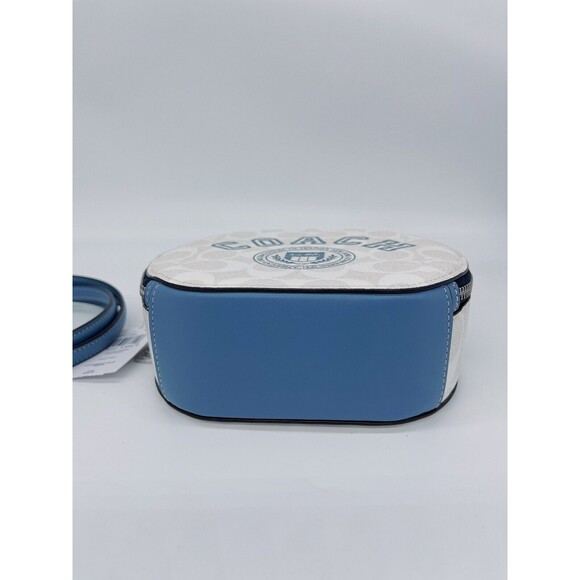 Coach CB870 Canteen Crossbody In Signature Canvas Varsity Motif Chalk Indigo NWT - Picture 4 of 12